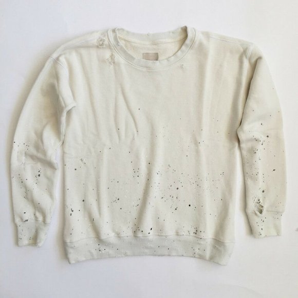 MOTHER Sweatshirt BIG EASY Destructed  TORN Rip - Picture 1 of 4